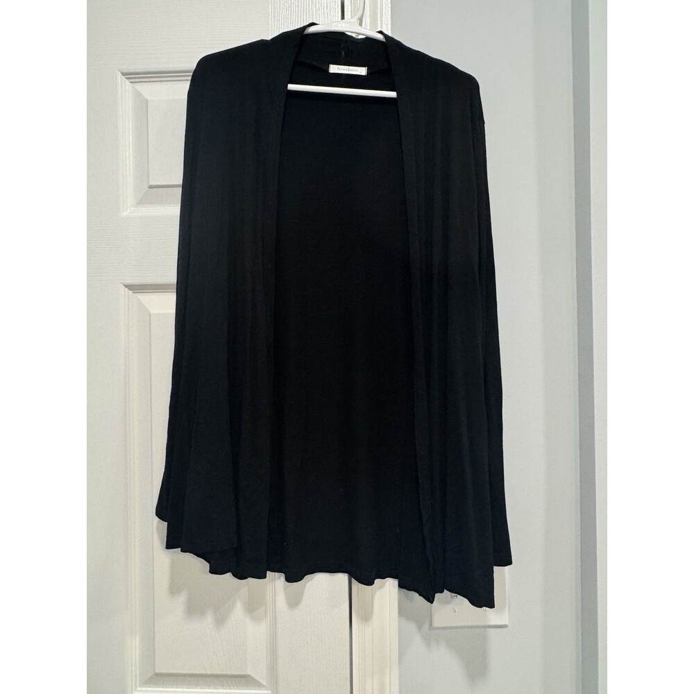 Newchoice Women’s Open Front Cardigan Black Long Sleeve Size M Lightweight - Picture 2 of 4